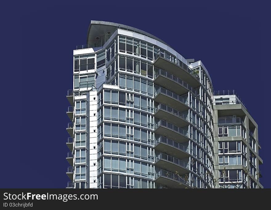 Apartment building with balconies