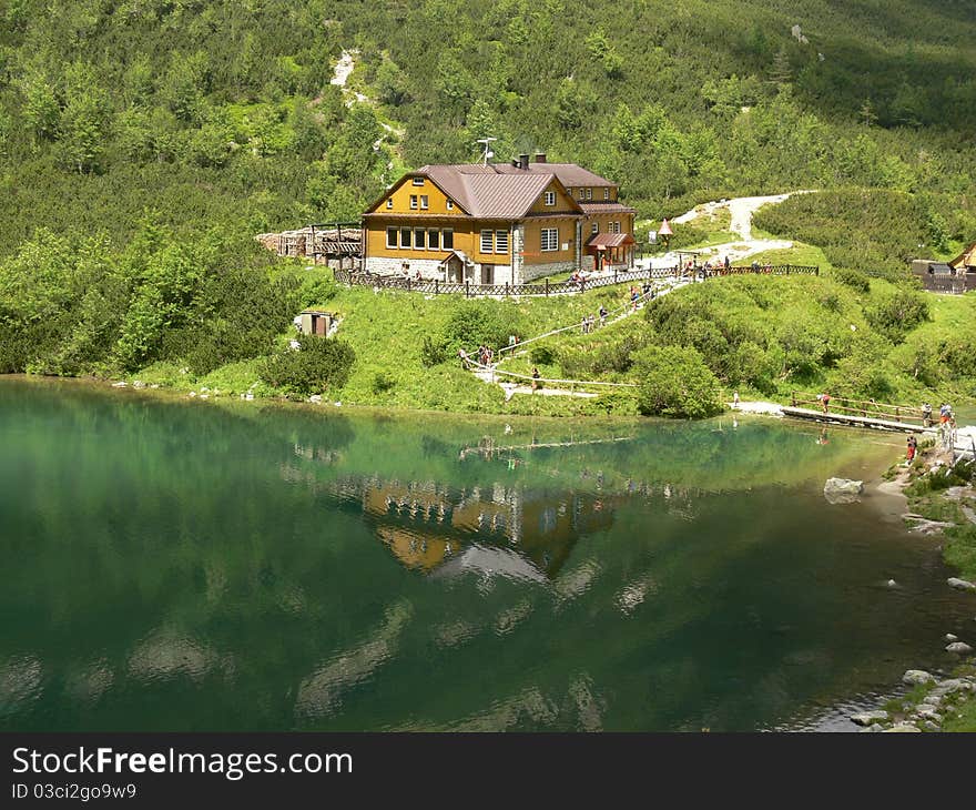 Cottage at Zelené pleso (Green mountain pond)