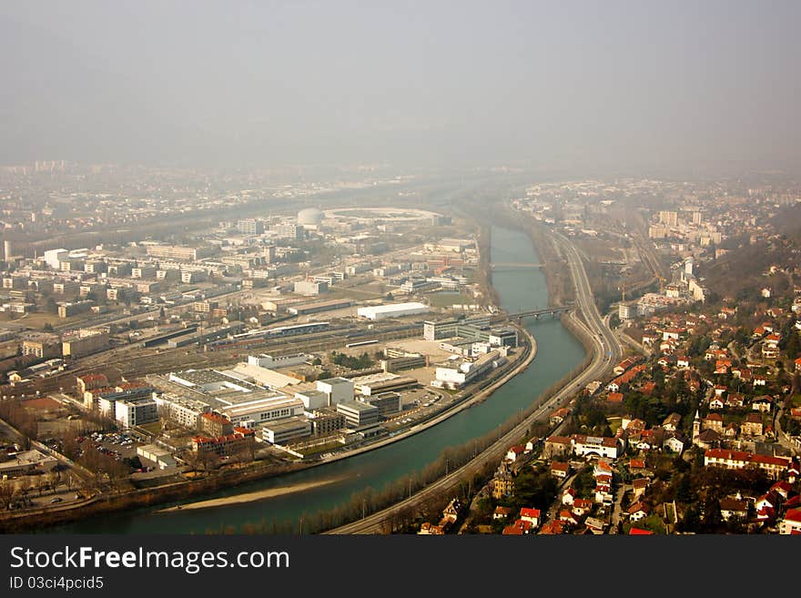 Panoramic view of Grenoble