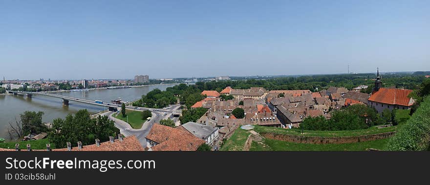 The view from Petrovaradin of Novi Sad, Serbia. The view from Petrovaradin of Novi Sad, Serbia