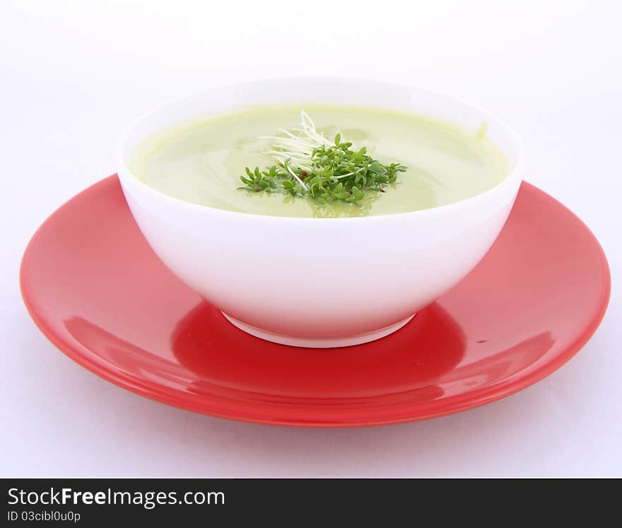 Pea And Mozzarella Soup