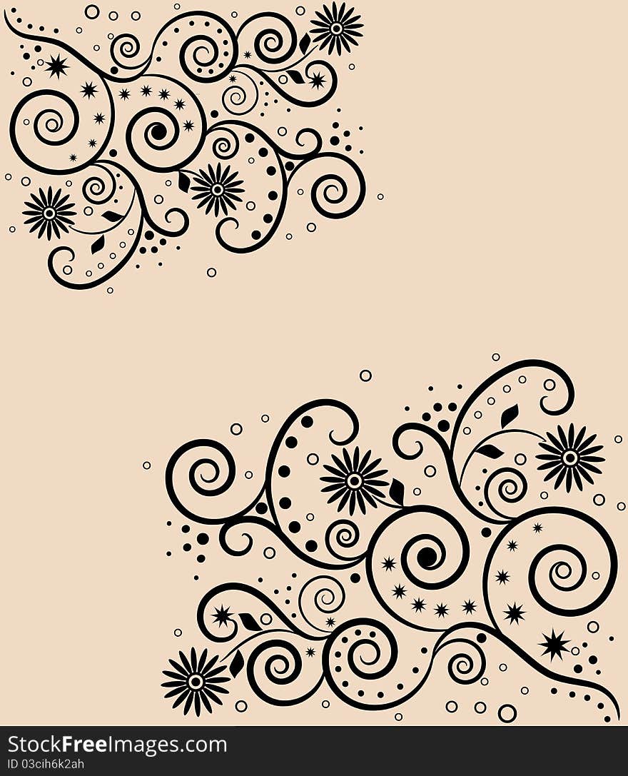 Vector floral abstract background, illustration