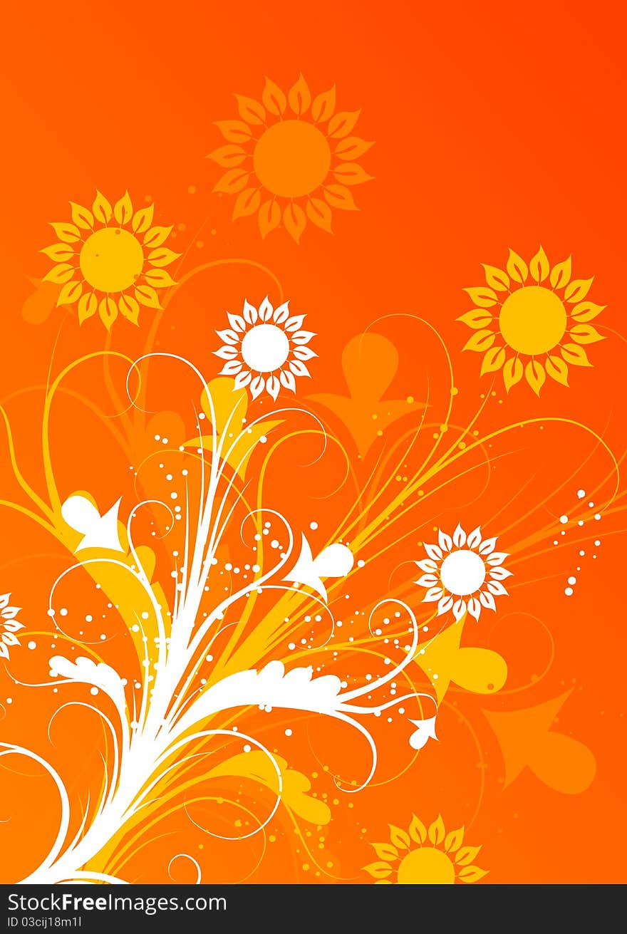 Vector floral abstract background, illustration