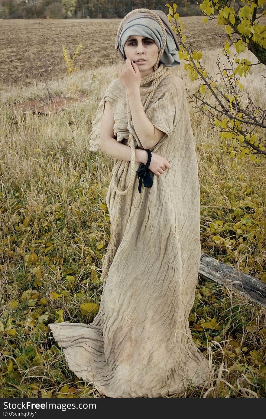 Indian Girl In The Field