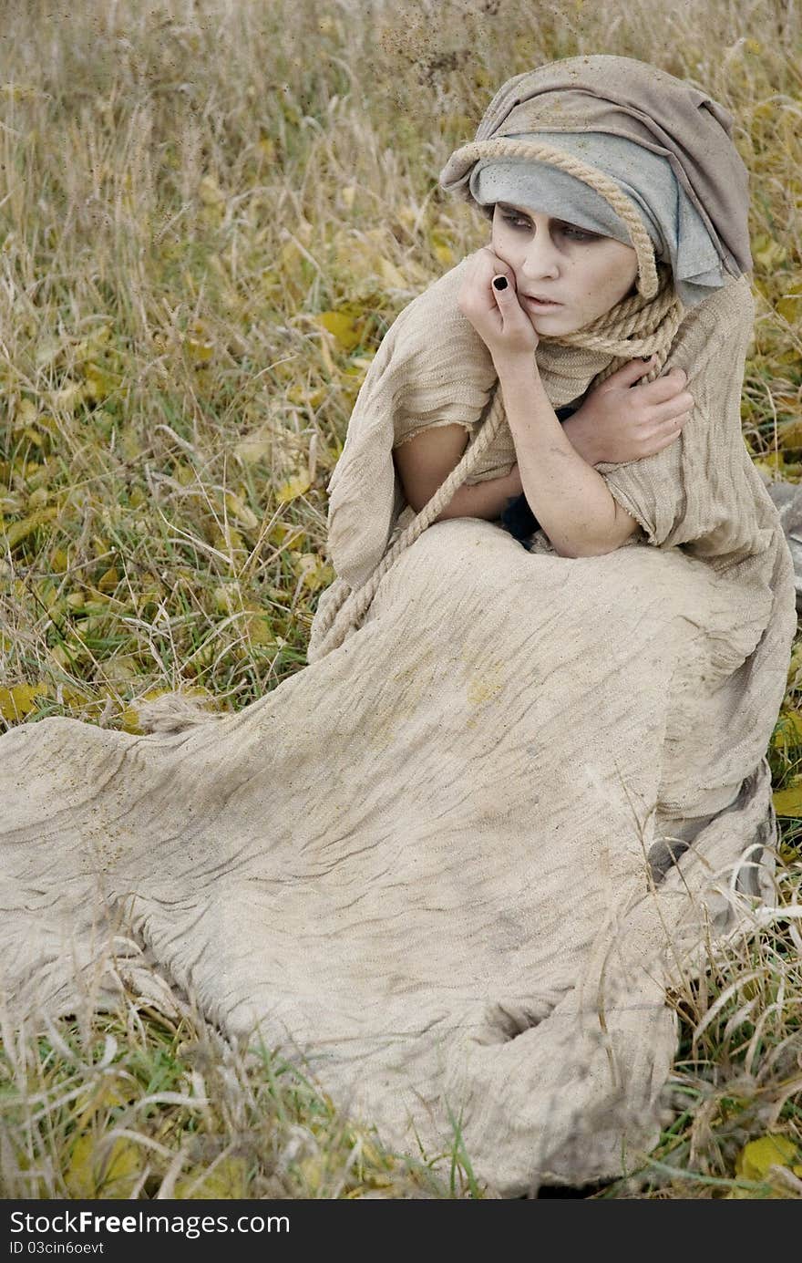 Indian Girl In The Field