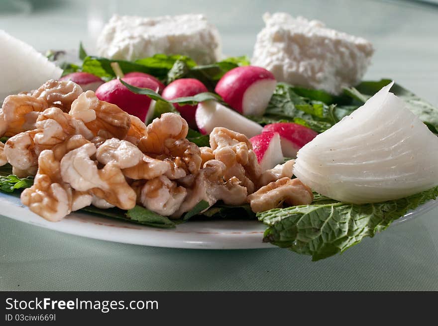 Greek appetizer plate