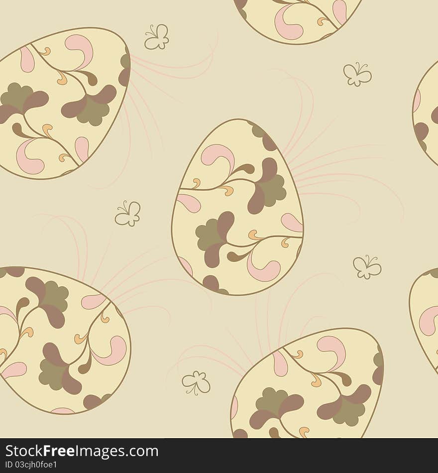 Easter Seamless Background.