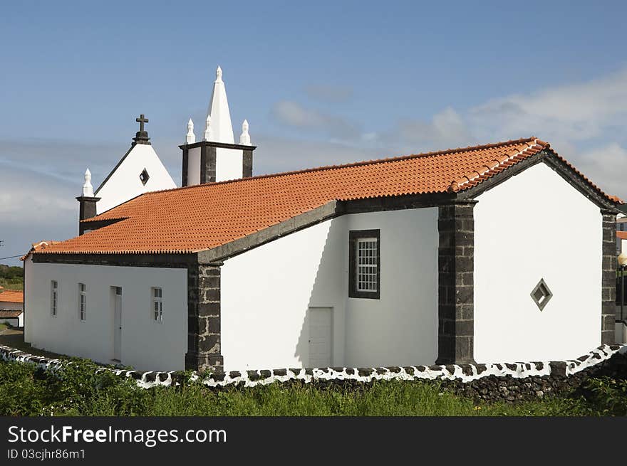 Church of St. Antao in Ribeirinha, Pico islnd, Azores. Church of St. Antao in Ribeirinha, Pico islnd, Azores