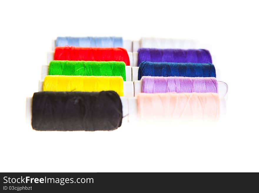 Colorful sewing threads