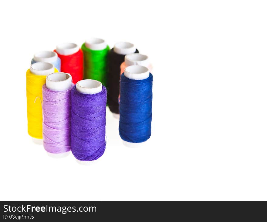 Colorful sewing threads