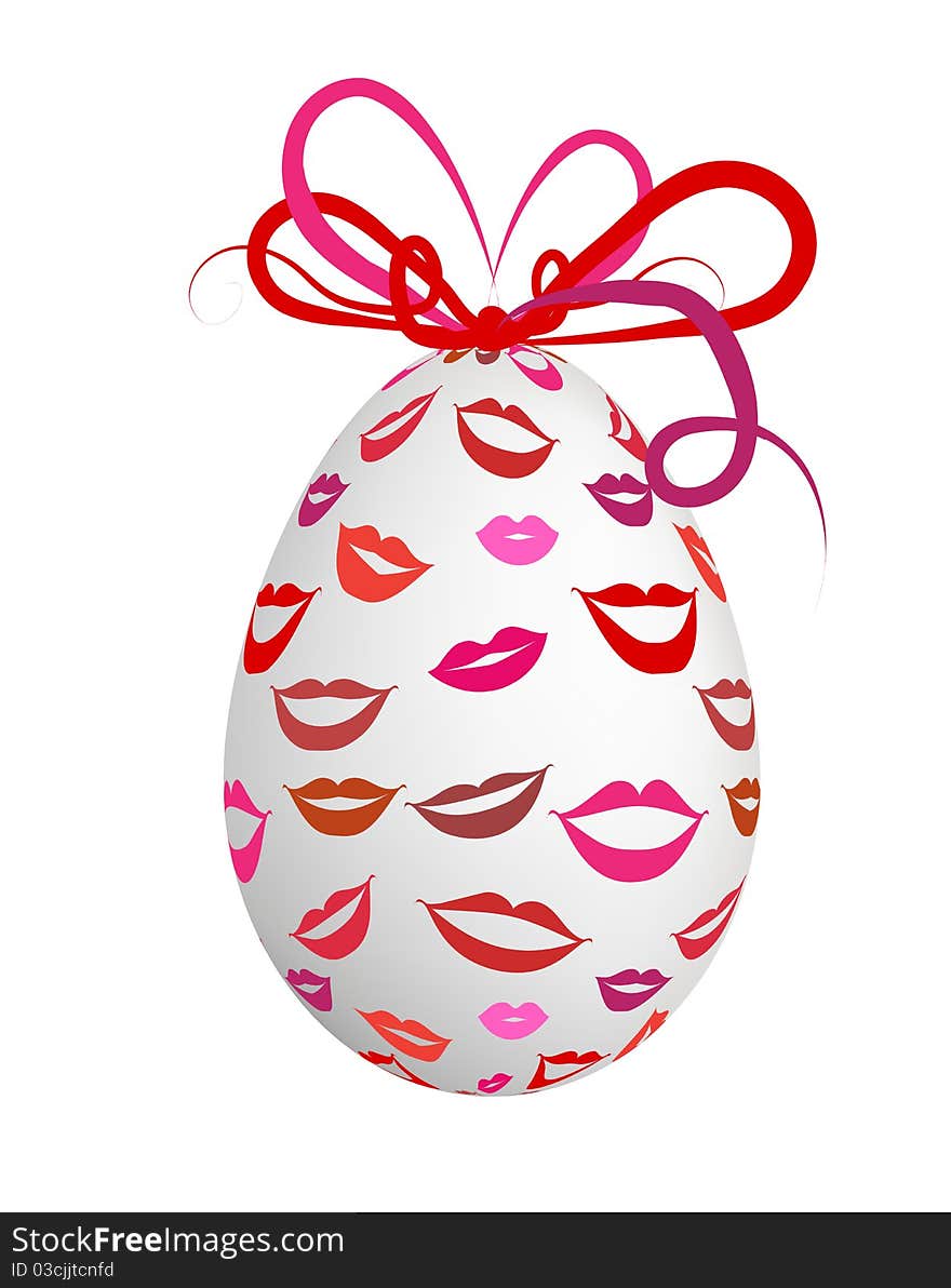 Kissed easter egg for your design