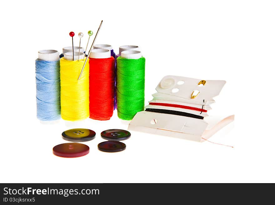 Colorful sewing threads