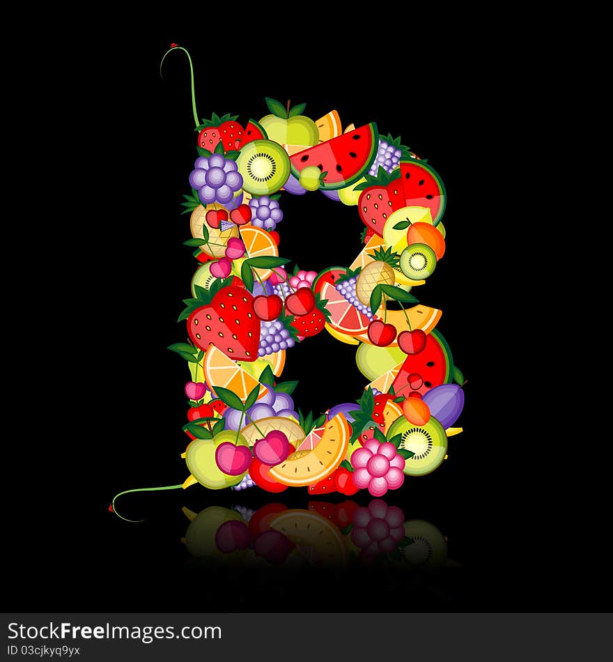 Fruit letter for your design. See others in my gallery. Fruit letter for your design. See others in my gallery