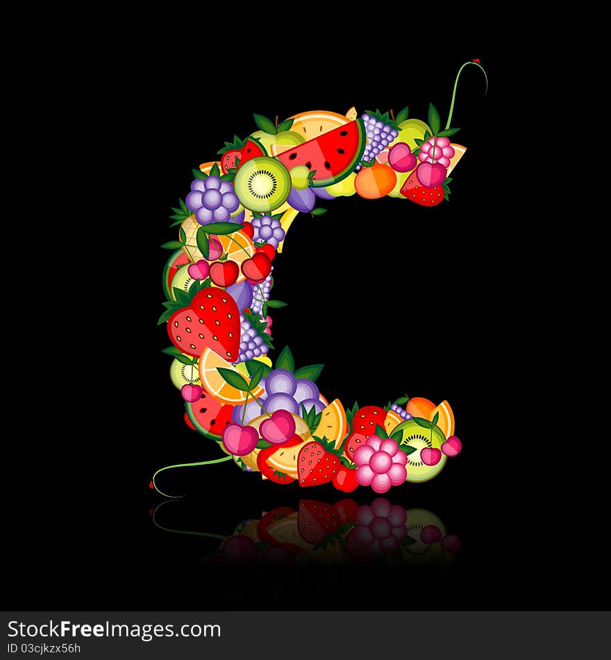 Fruit letter for your design. See others in my gallery. Fruit letter for your design. See others in my gallery