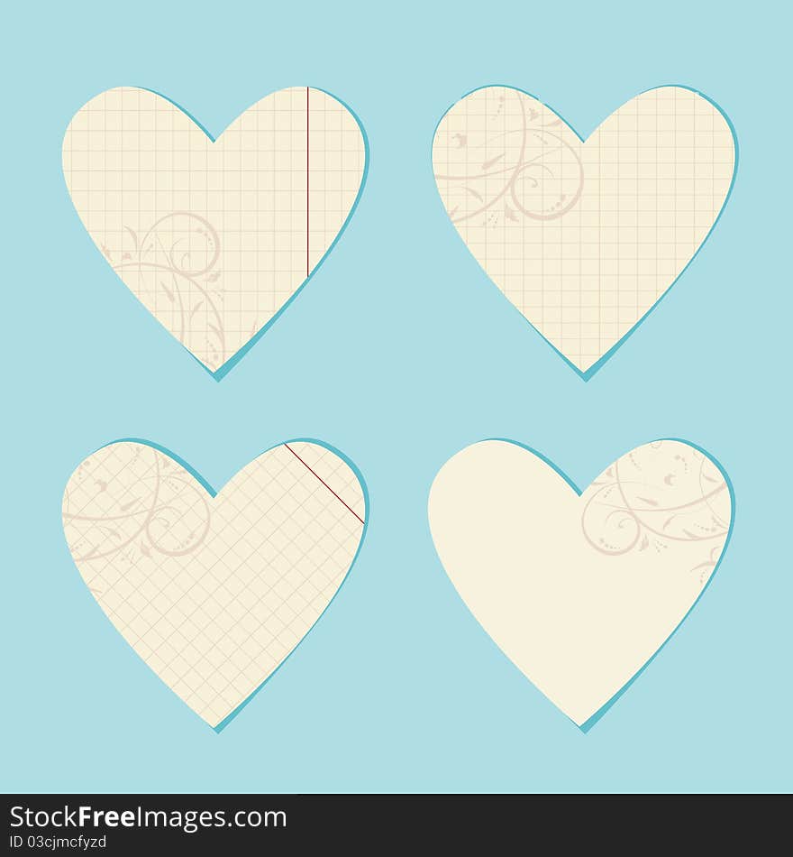 Valentine cards from sheet of paper for your design