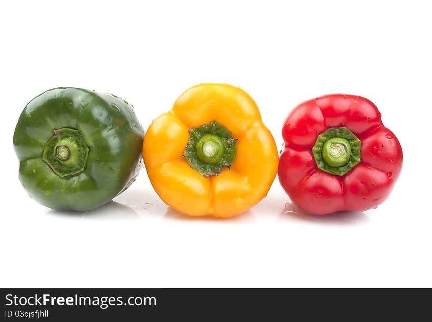 Bell peppers isolated on a white background