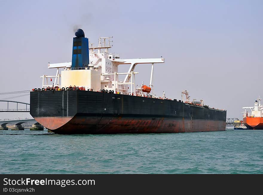 Tanker Docked At The Pier