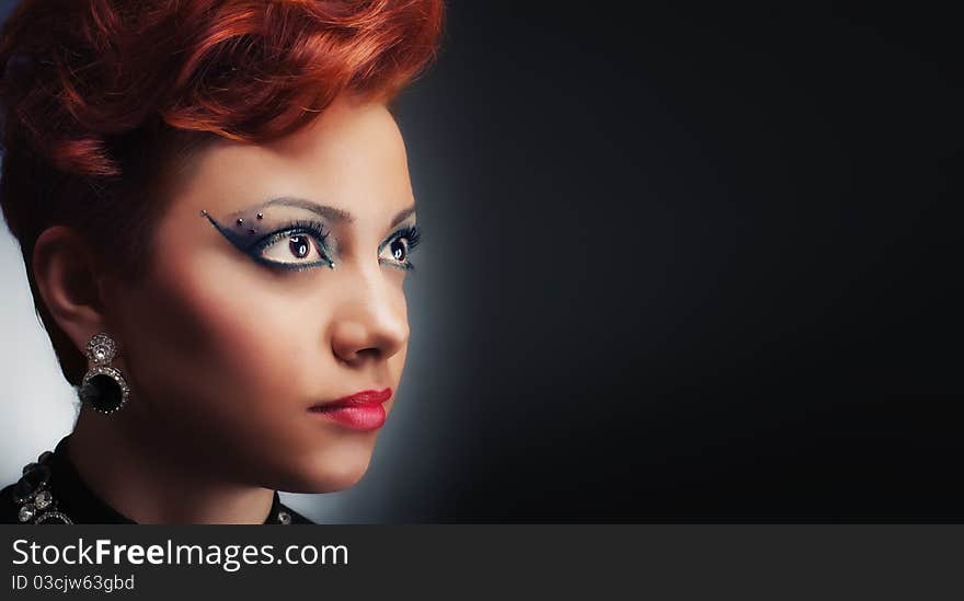 Portrait of a young women, professional make up. Portrait of a young women, professional make up