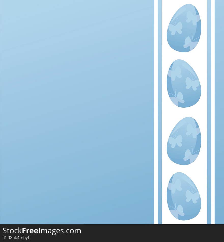 Cute blue background with eggs. Cute blue background with eggs