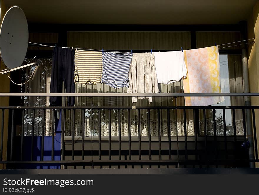 Laundry on Balcony