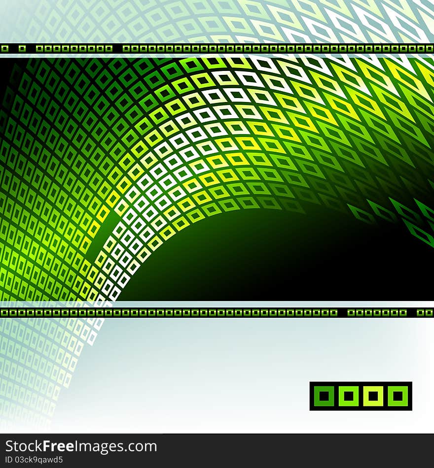 Abstract dark green science template. Abstract dark green science template