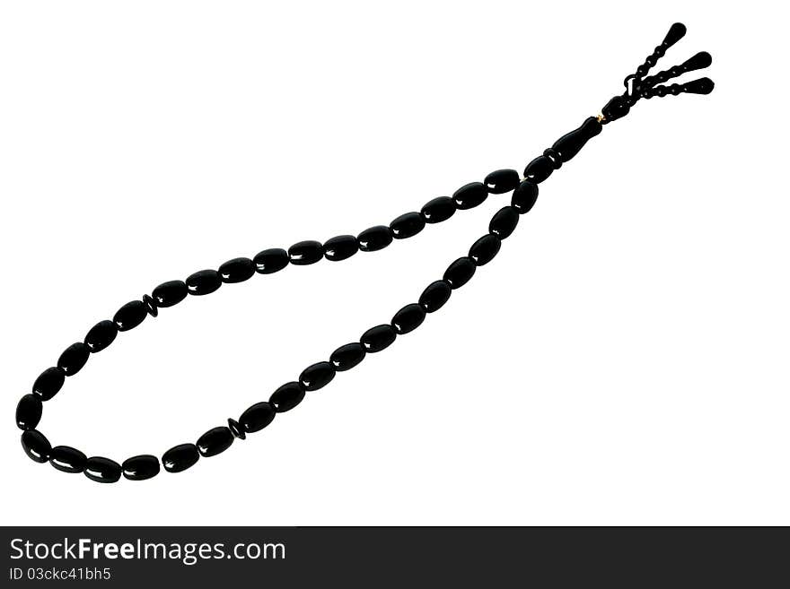 Prayer beads isolated over white