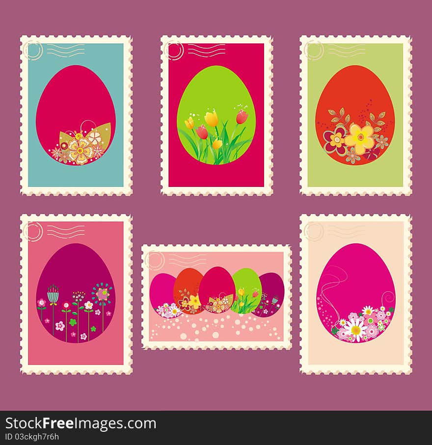 Easter postage stamps