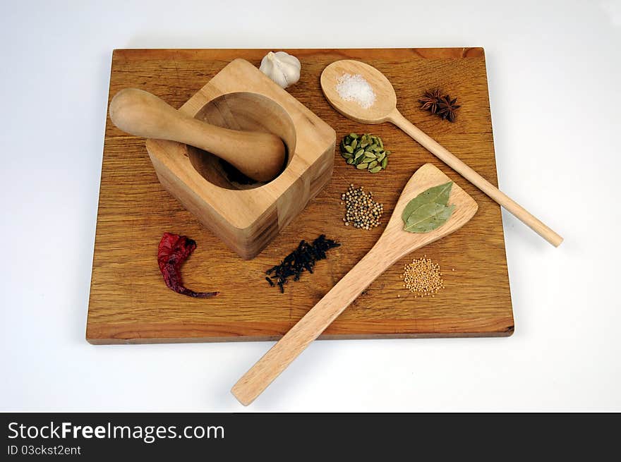 Cooking ingredients and utensils