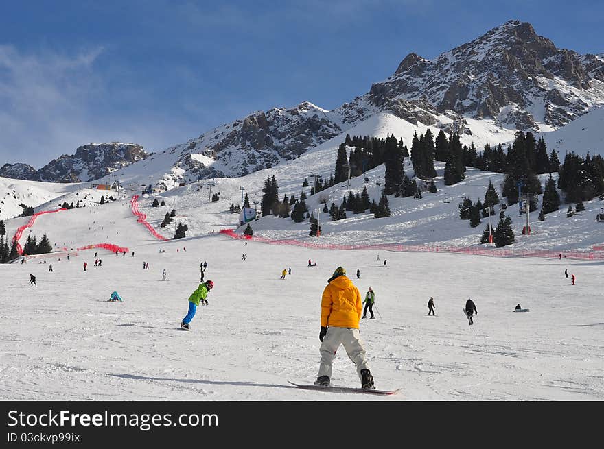 Skiing in Tien Shan Chimbulak