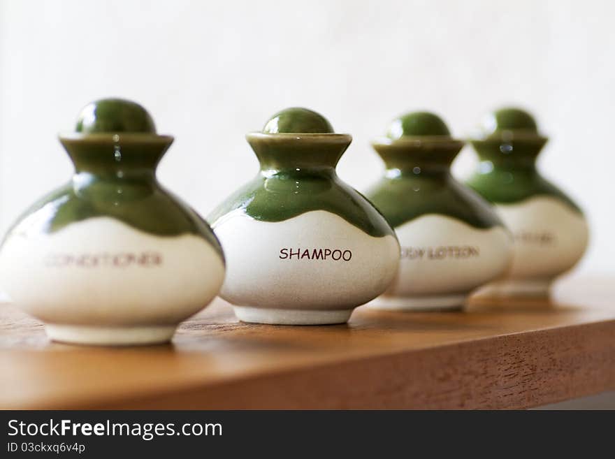 Ceramic Shampoo Bottle.