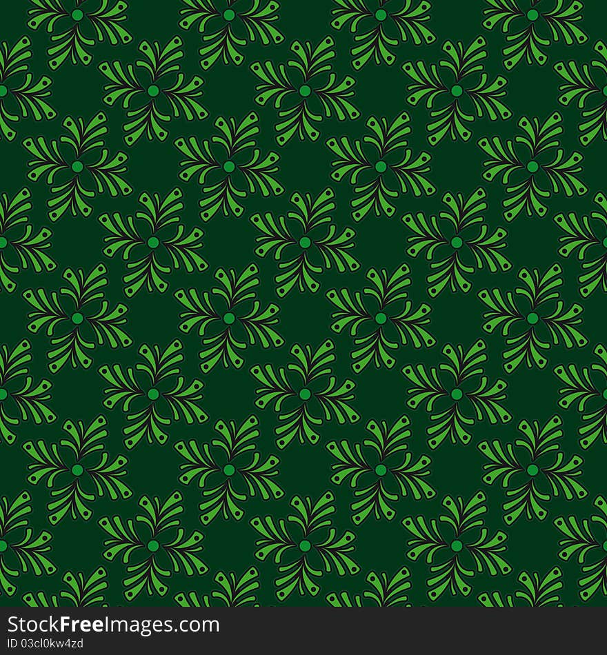 Seamless background in shades of green