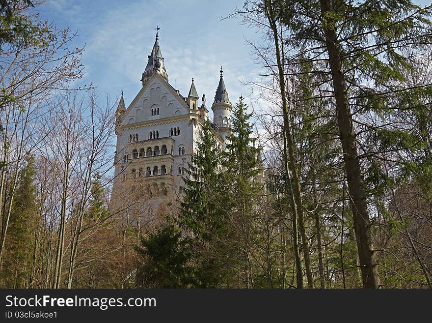 Castle Neuschwanstein at Schwangau, Bavaria, Germany, 2010 Year