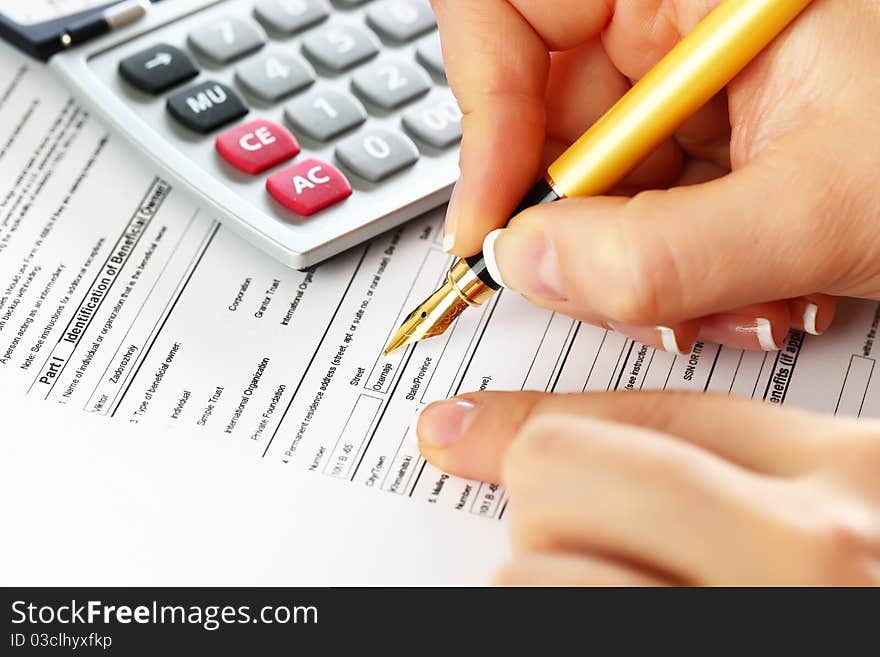 Financial charts and graphs on the table