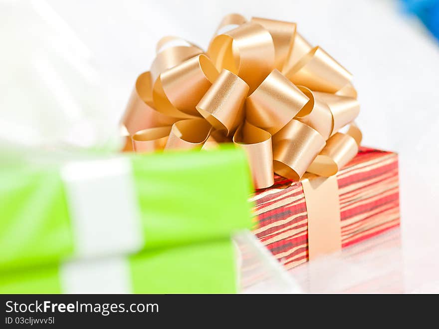 Gift box on a white background