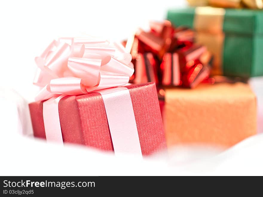 Gift box on a white background