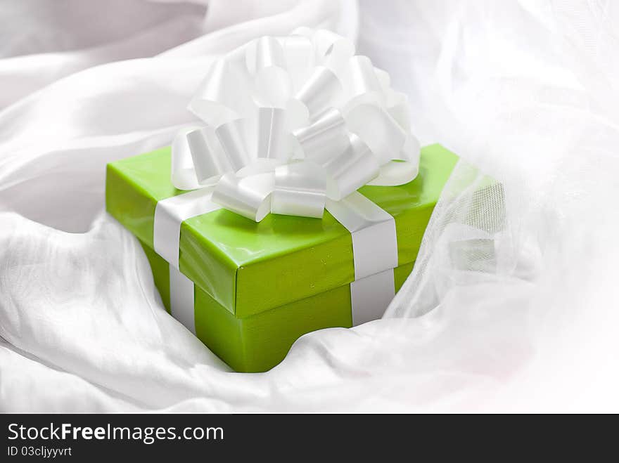 Gift box on a white background