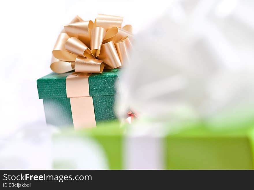 Gift box on a white background