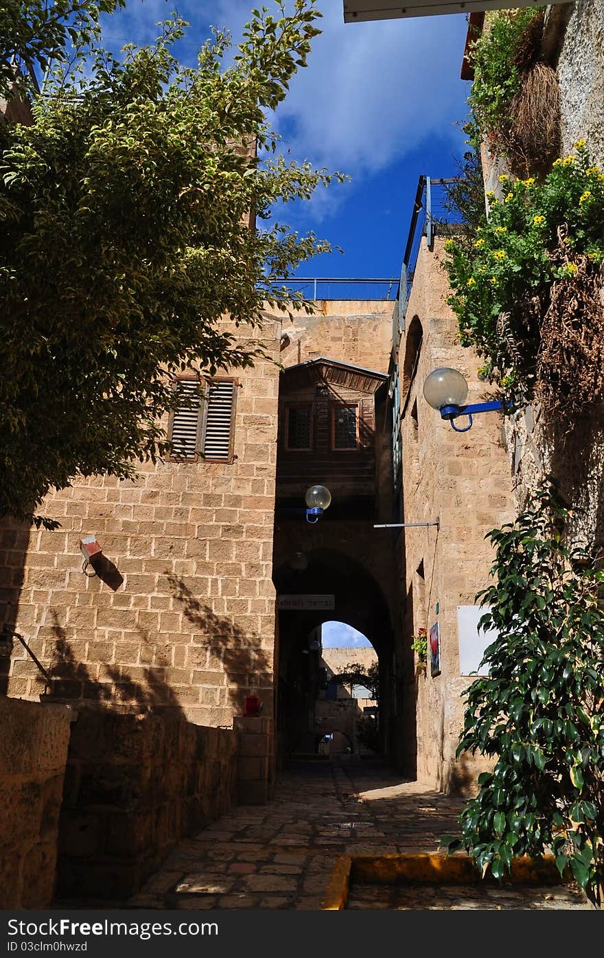 The centre of old city of Jaffa, Israel