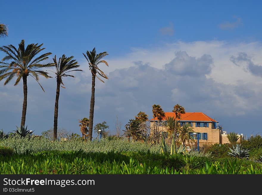 The centre of old city of Jaffa, Israel