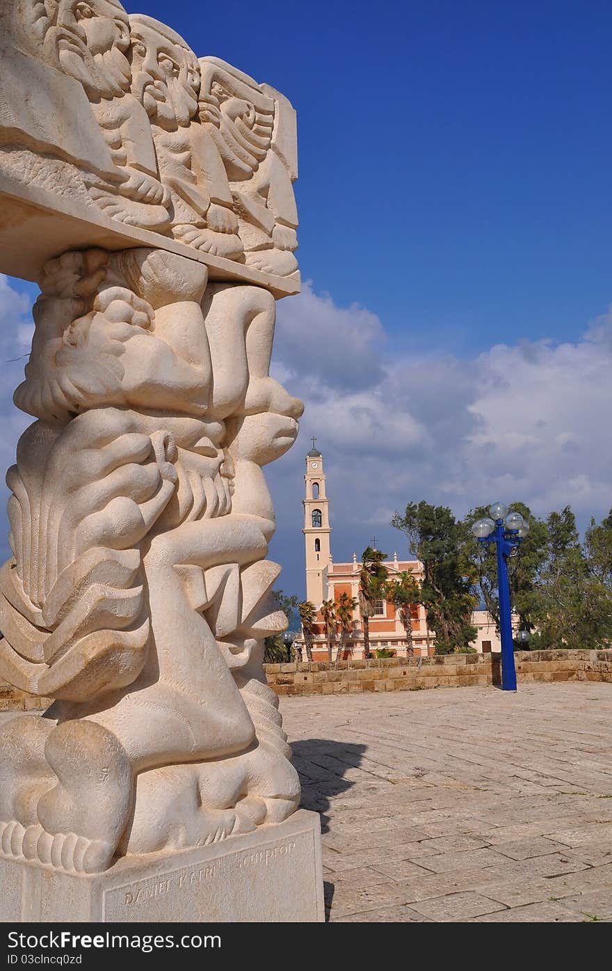 The centre of old city of Jaffa, Israel