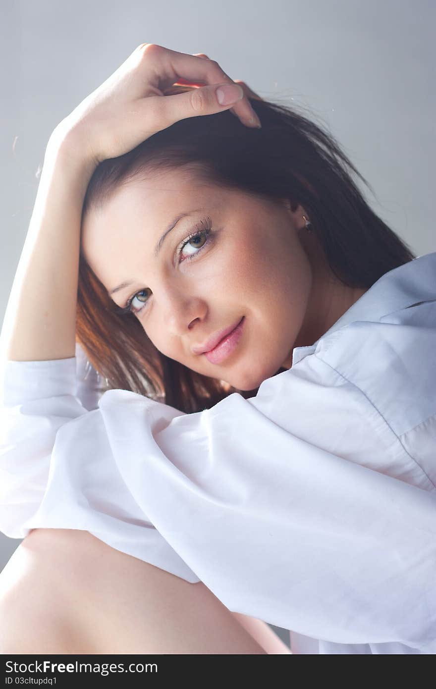 Portrait of a beautiful girl in soft focus