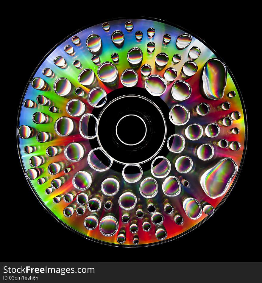 CD With Waterdroplets On