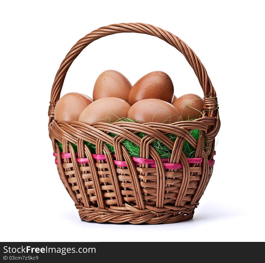 Eggs in Easter Basket