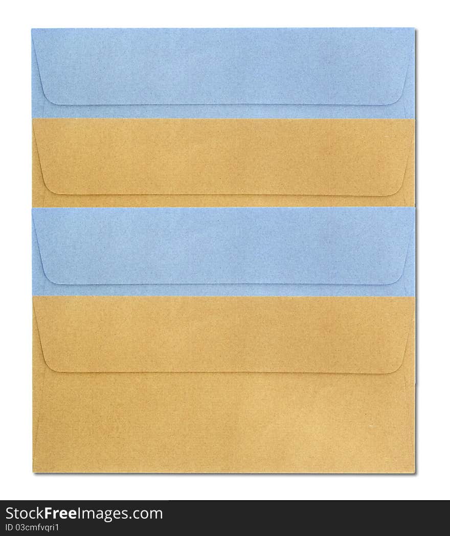 Color envelope isolated