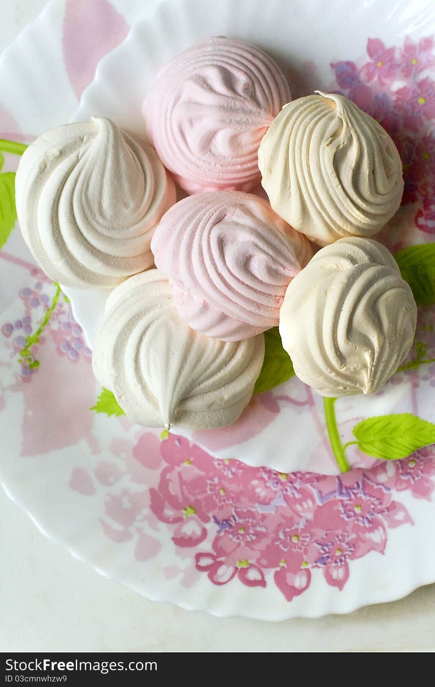 Tea Party: marshmallows on a plate