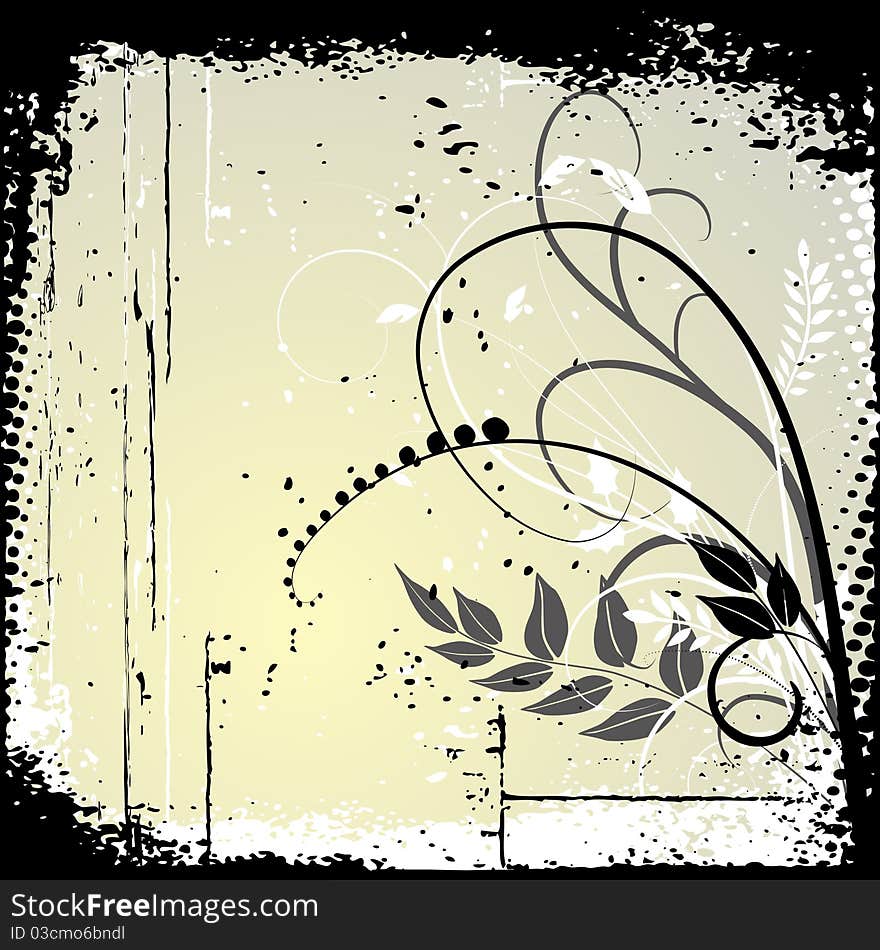 Floral Background, ornament, leaves - 2d. Floral Background, ornament, leaves - 2d