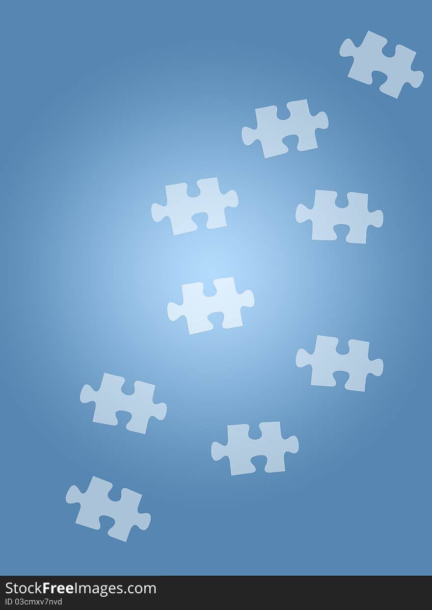 Jigsaw puzzle pieces isolated against a white background. Jigsaw puzzle pieces isolated against a white background