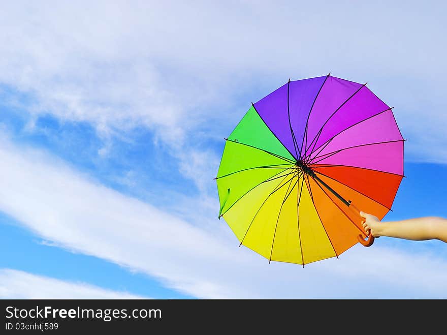 Multicolored umbrella