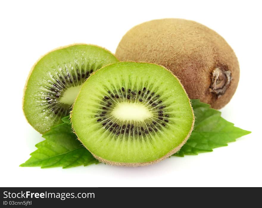 Sweet Kiwi With Leaves