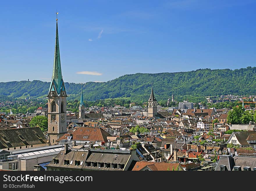 View of the Zurich donwtown (Switzerland, 2009)